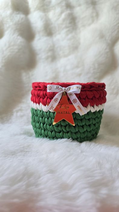 Cesto feito à mão Natal
