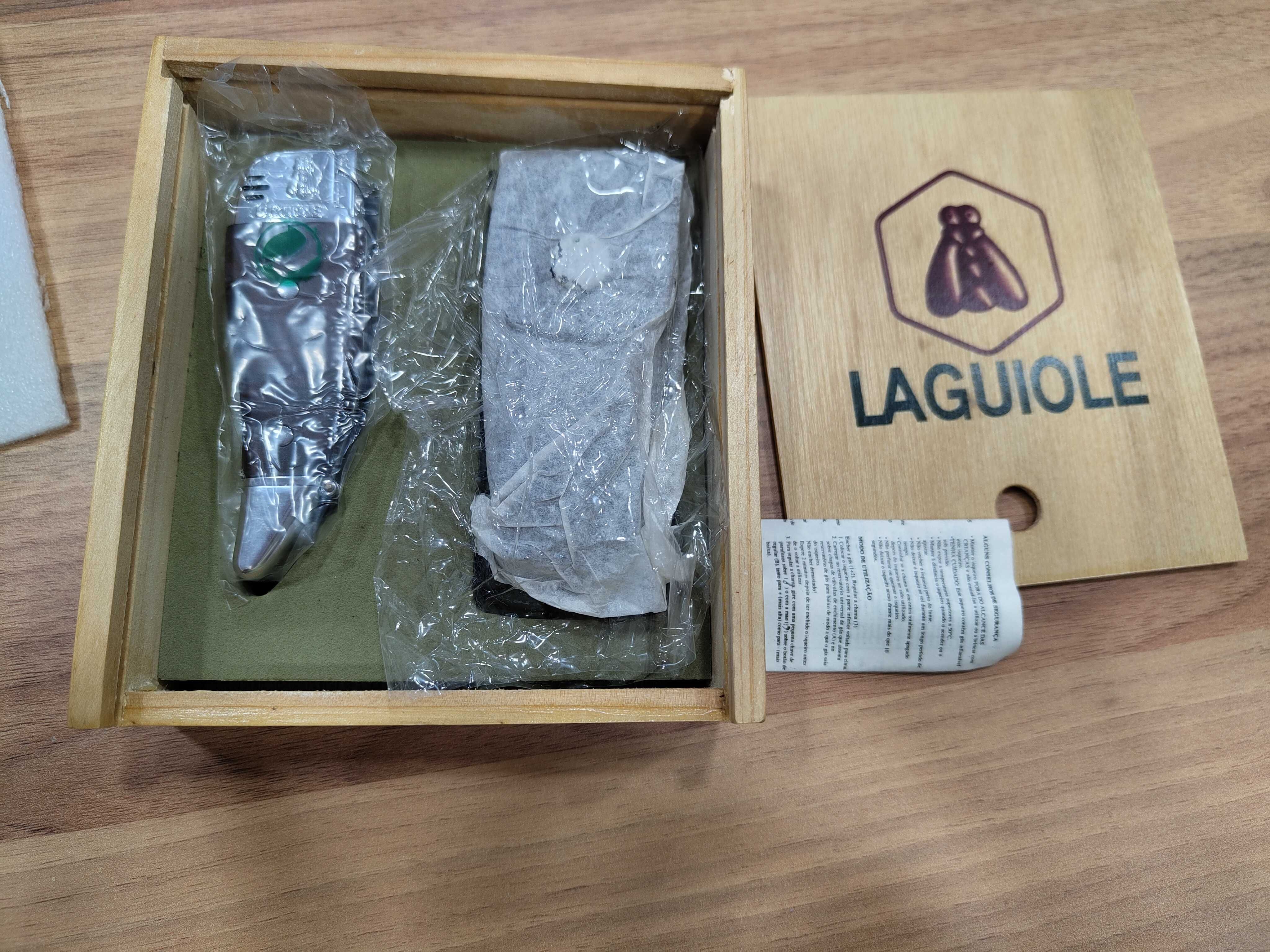 isqueiro Laguiole com caixa e bolsa