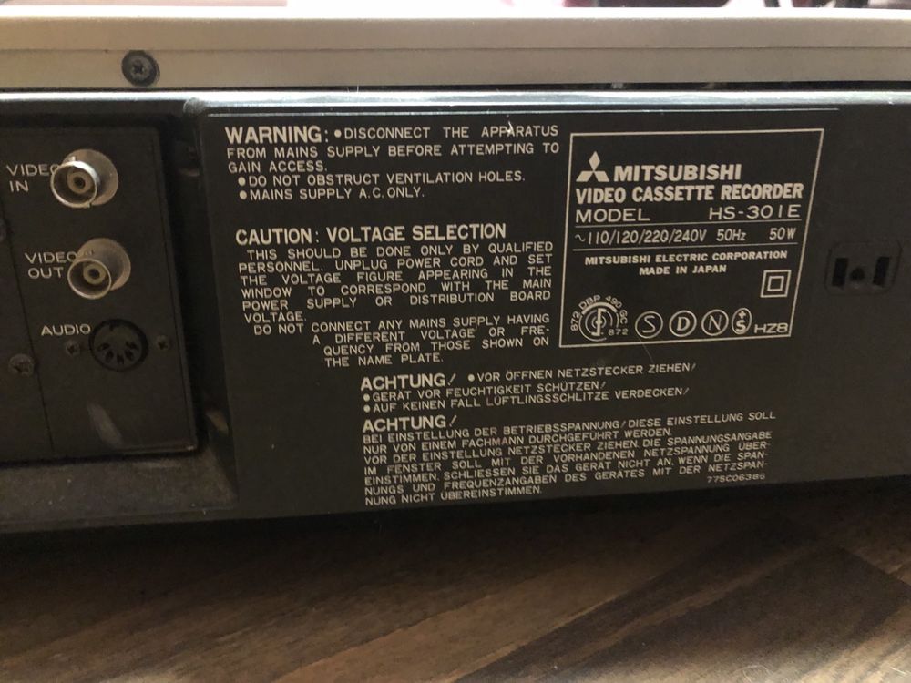 Mitsubishi Hs301e видеомагнитофон ретро !