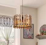 Lampa drewniana wisząca rustykalna AHLAT 37 cm