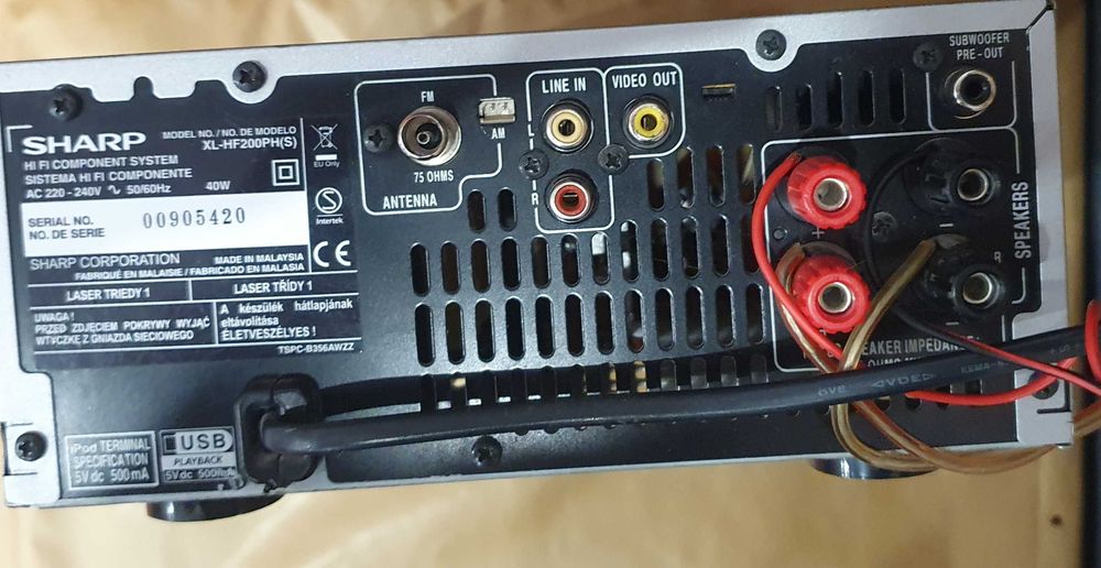 mini wieża SHARP XL-HF200PH(S) - Hi Fi SHARP XL-HF200PH S + pilot