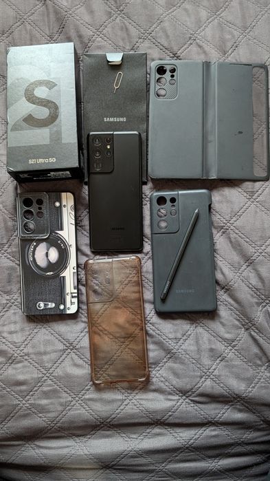 Sprzedam Samsung S21 Ultra 12 GB 128 GB gratis rysik 4 etui oraz