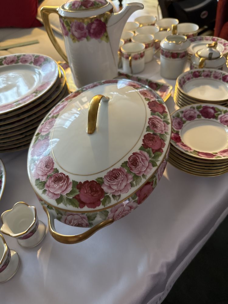Royal Limoges zestaw obiadowo kawowy