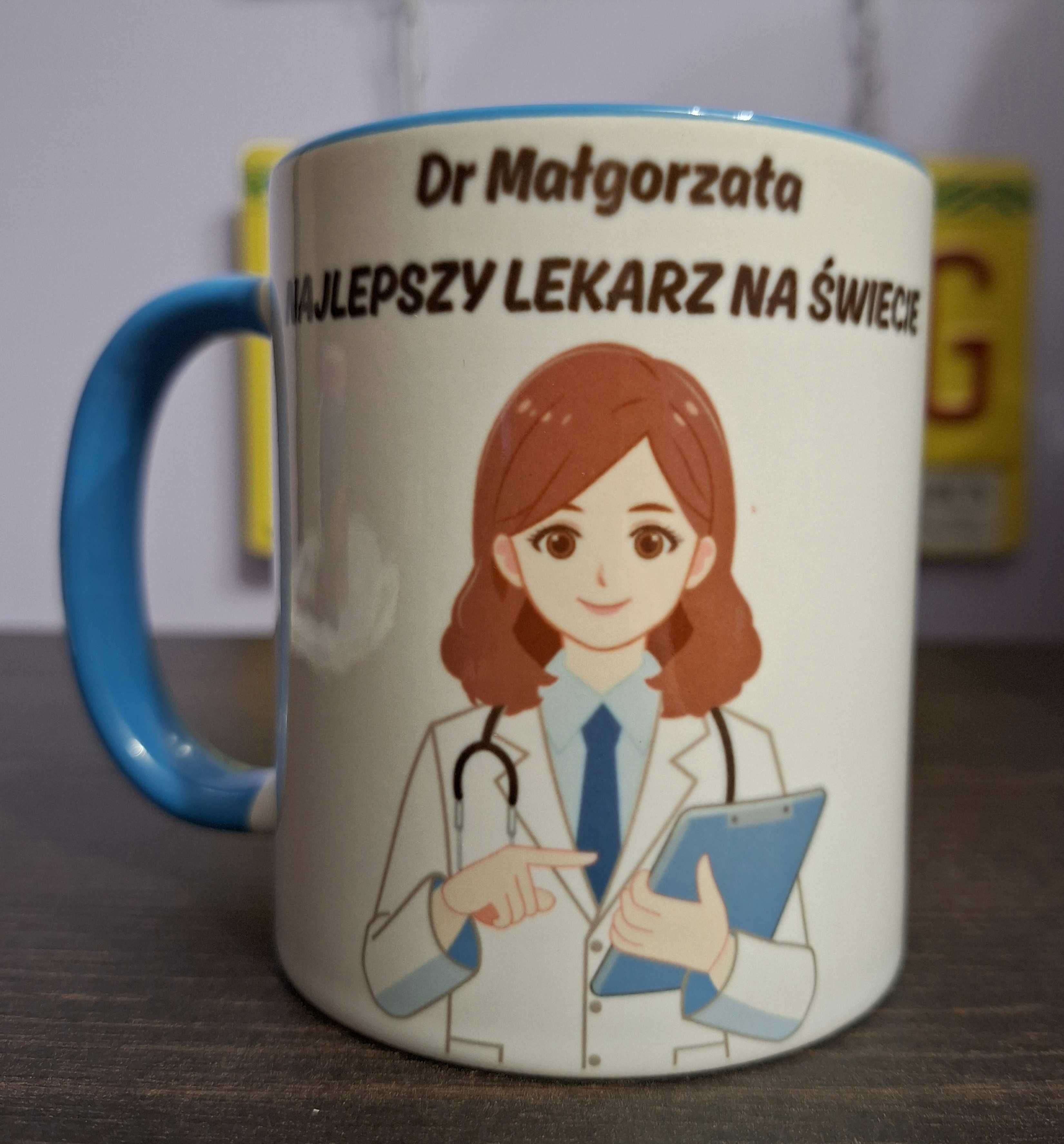 Kubek reklamowy z logo, personalizowany własną grafiką, dowolny tekst