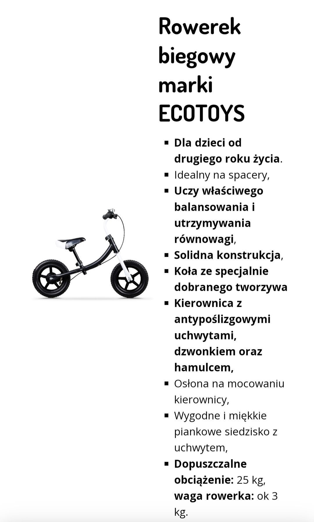 Rower biegowy Ecotoys