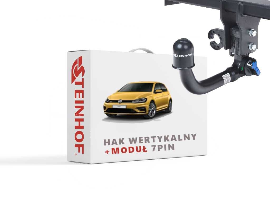 Hak wypinany pionowo Steinhof + moduł 7pin - VW Golf VII 5d