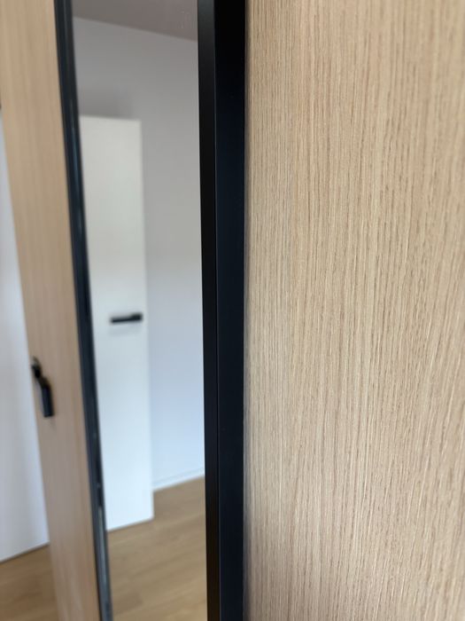 Lustro 200x40 cm czarna rama – NOWE, eleganckie, loft / nowoczesne