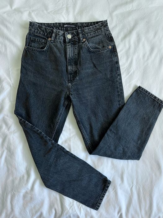 Джинси mom ZARA, чорного кольору