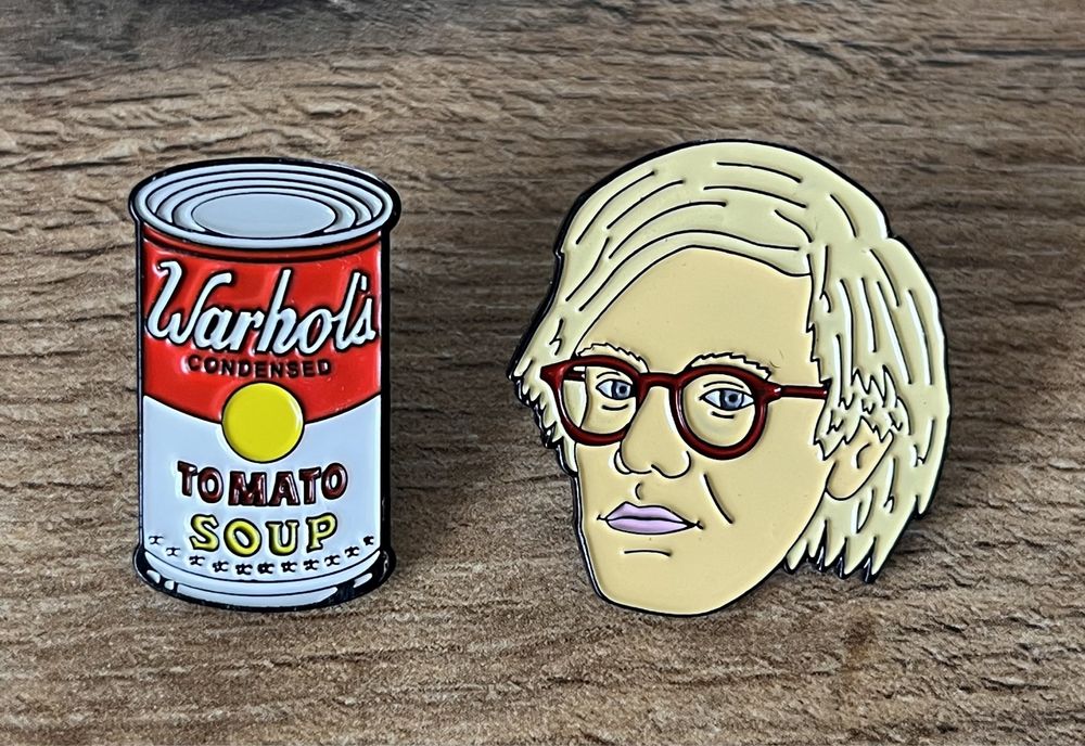 Pin znaczek przypinka badge Andy Warhol Tomato Soup