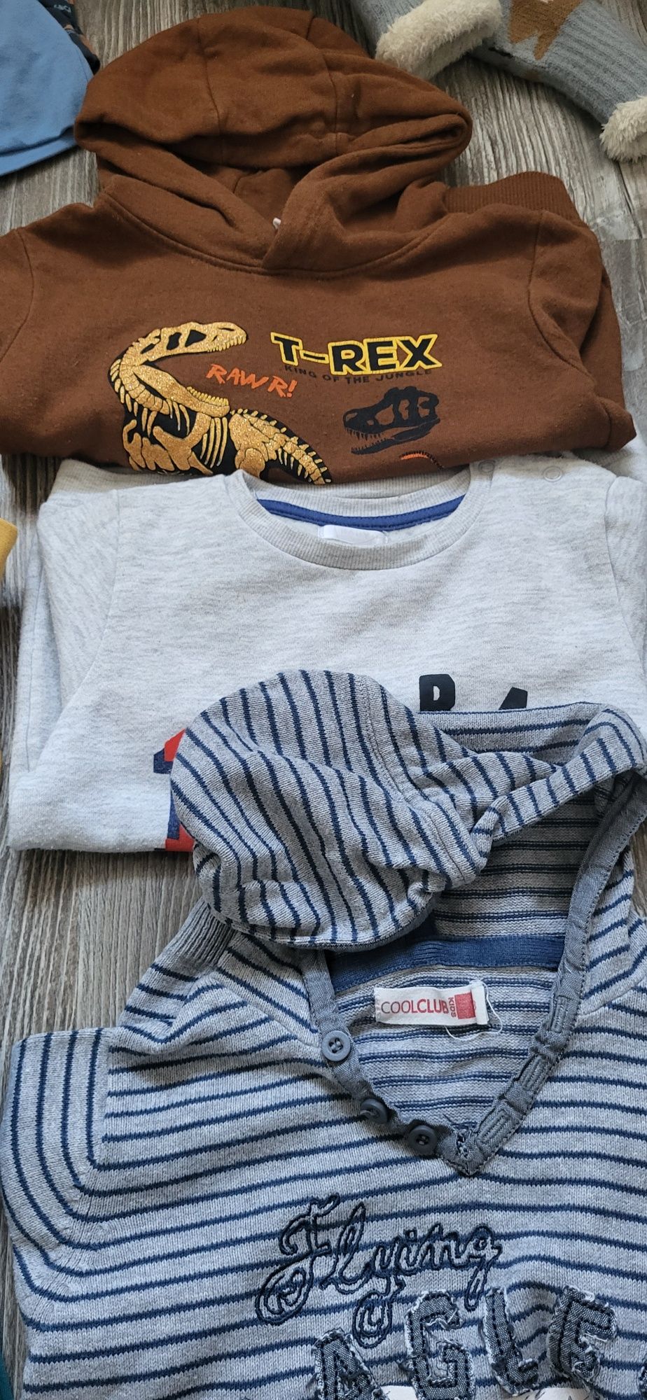 Zestaw jesienny chłopięcy 98 paka kamizelka kurtka bluzy