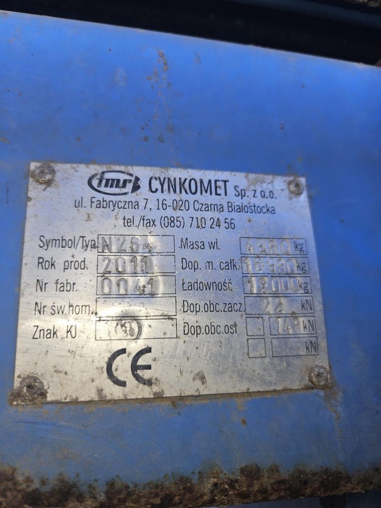 Cynkomet rozrzutnik obornika