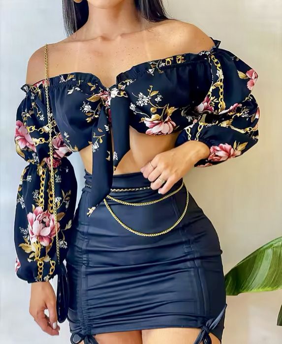 Komplet spódnica i top roz. S