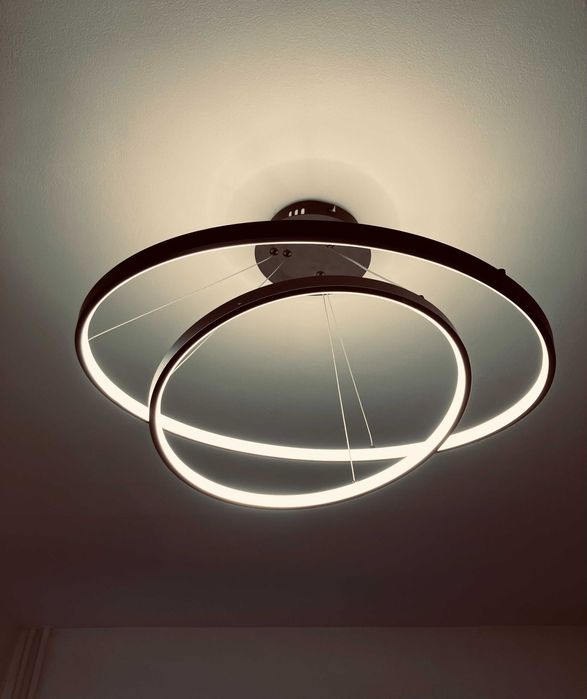 żyrandol led czarny - stan idealny ring  rezerwacja