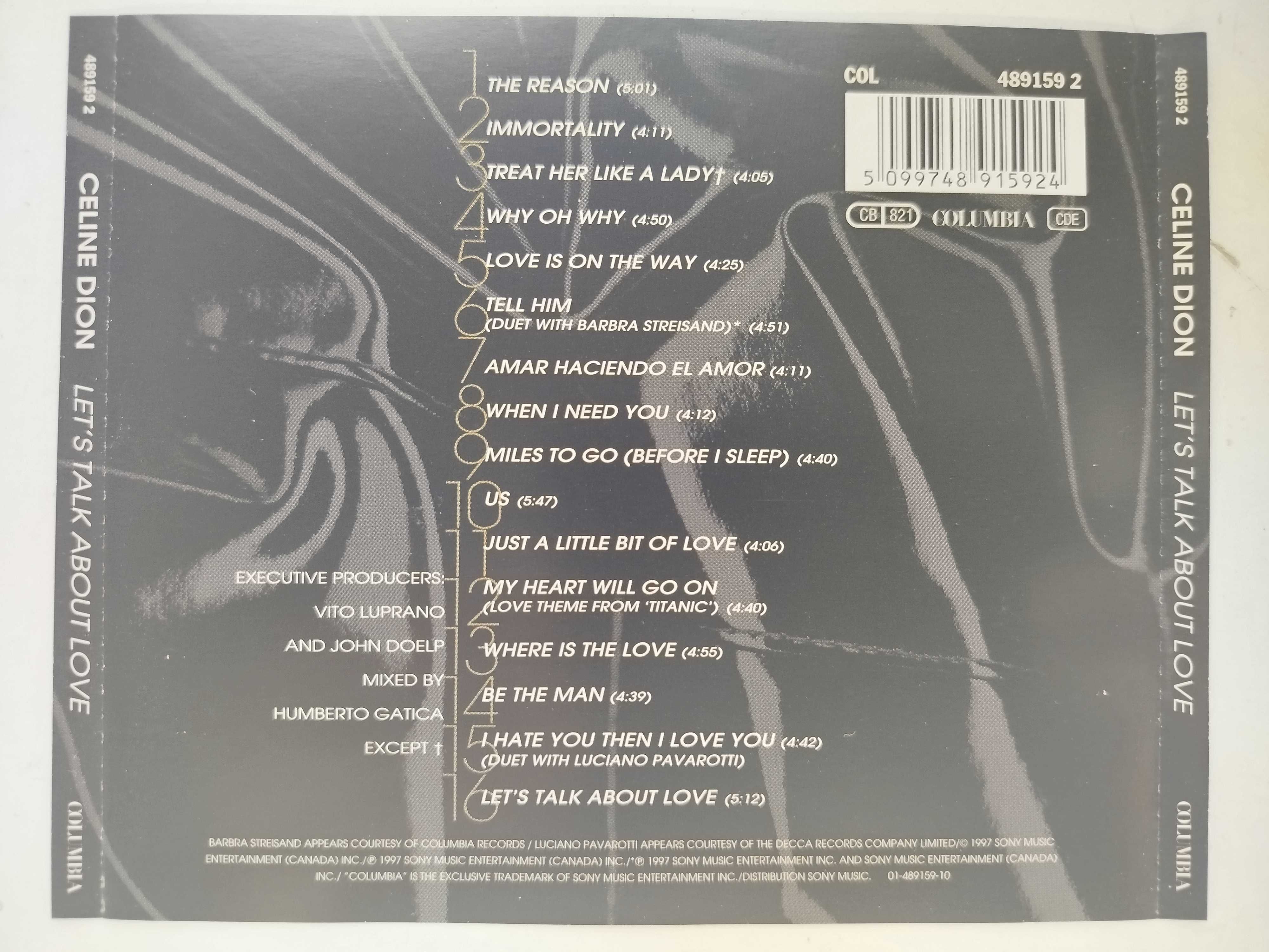 Celine Dion Let's Talk About Love CD ballad soft rock funk chanson