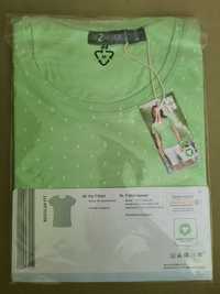 Nowa zielona koszulka z bawełny organicznej rozmiar S/M kupiona w Aldi