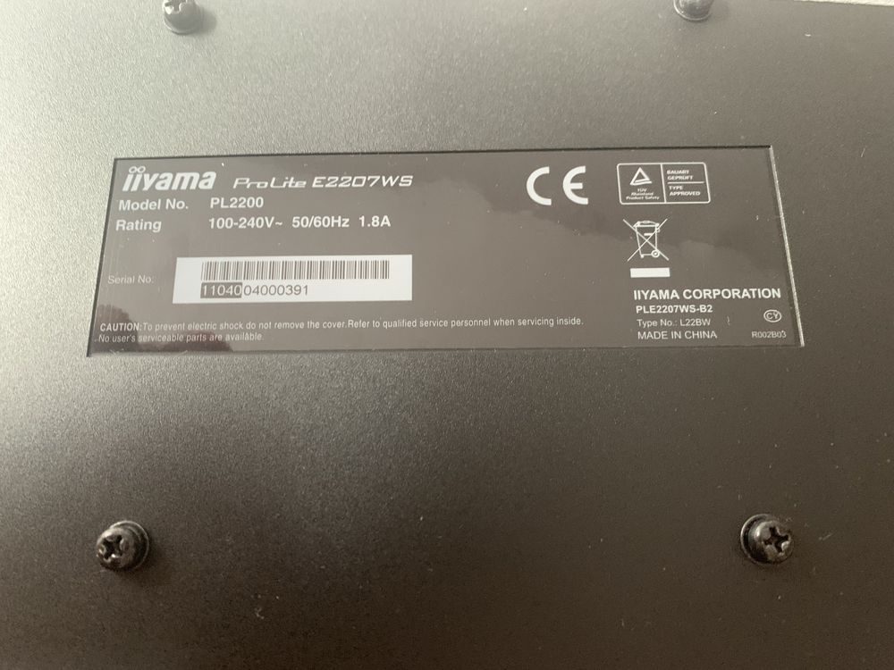 Monitor Iyama ProLite 22 cale model E2207 WS
