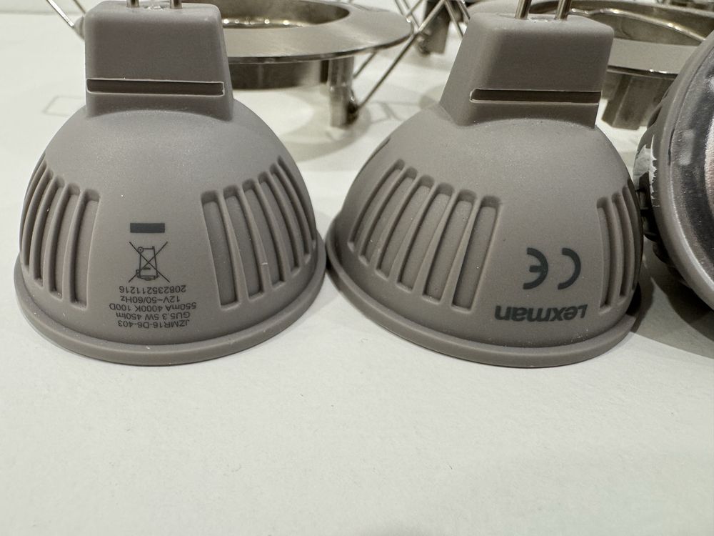 Apliques para embutir com luzes, casquilho e transformador
