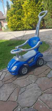 BABY MIX 45836 Jeździk z rączką 3w1 Mega Car niebieski