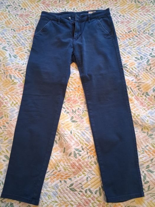 Niebieskie męskie spodnie chino 31/30