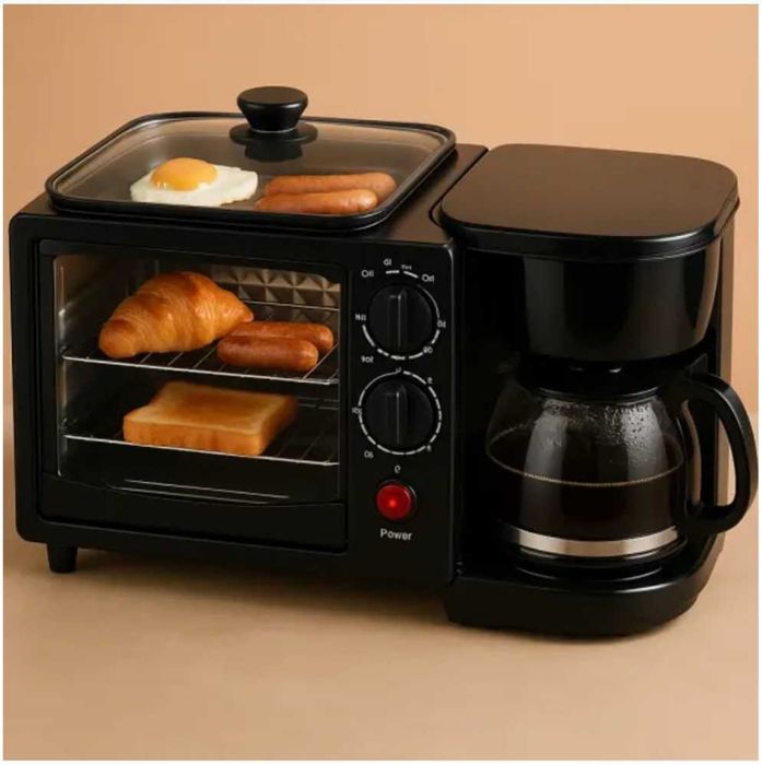 Багатофункціональна станція 3-в-1  (духовка + кавоварка + сковорідка)