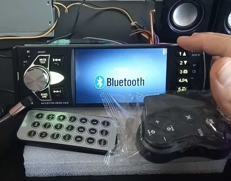 Автомагнітола стандартна з дисплеєм bluetooth usb microsd та пультом