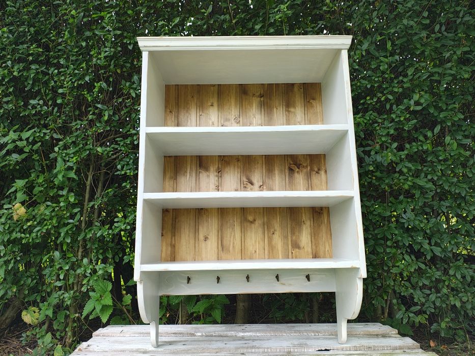 Półka kuchenna wisząca drewniana