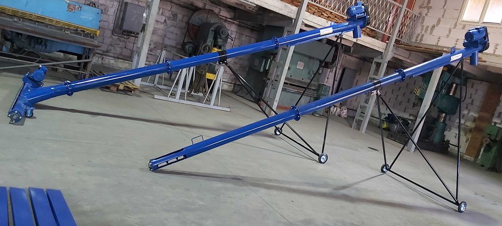 Шнековый погрузчик (винтовой конвейер, транспортер зерна) 133х4 м