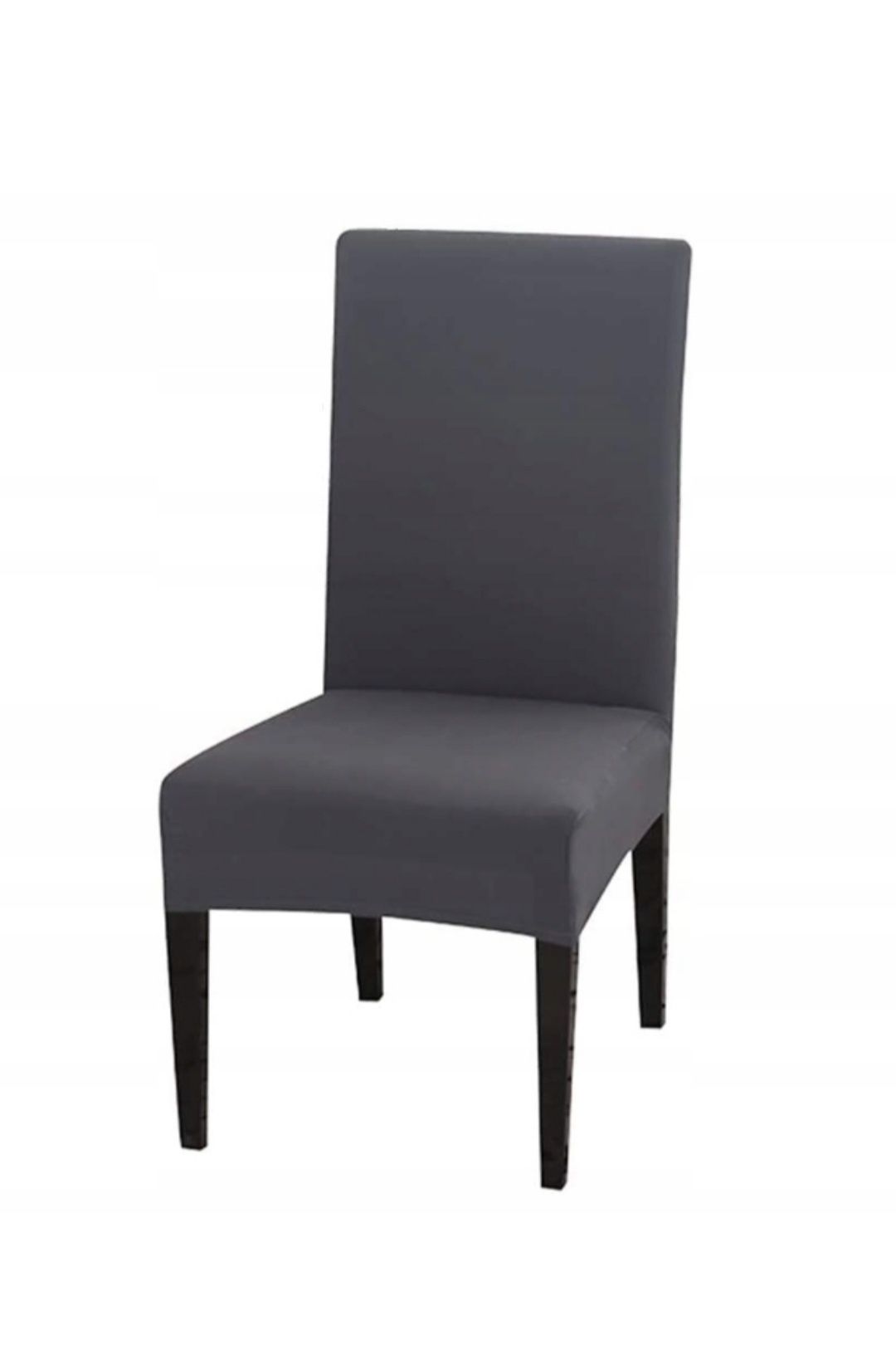 6x pokrowiec elastyczny na krzesło szary pokrowce promocja