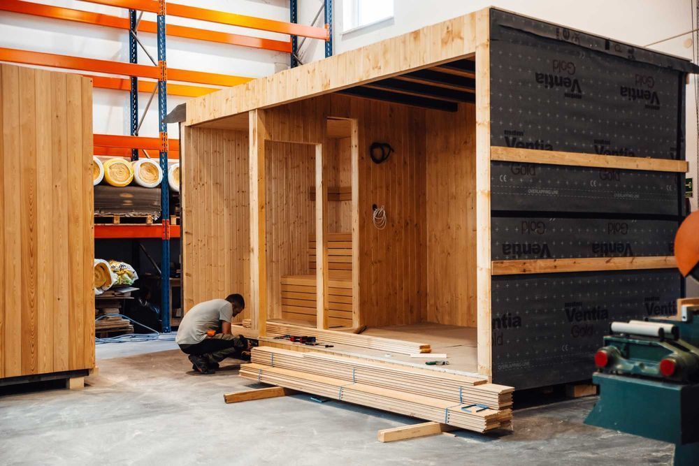 Nowoczesna sauna ogrodowa 220x220 – projekt, producent / Andrychów