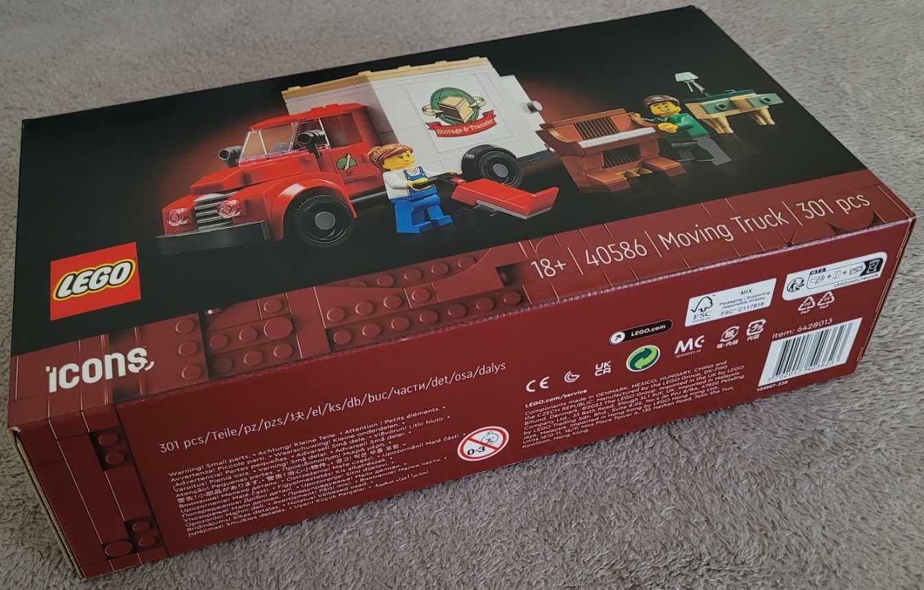 Lego Icons 40586, Ciężarówka do przeprowadzek, NOWE