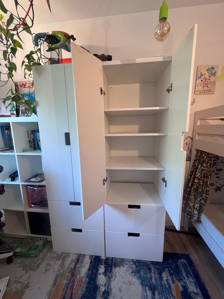 Szafa ikea stuva biała 1 szt z półkami
