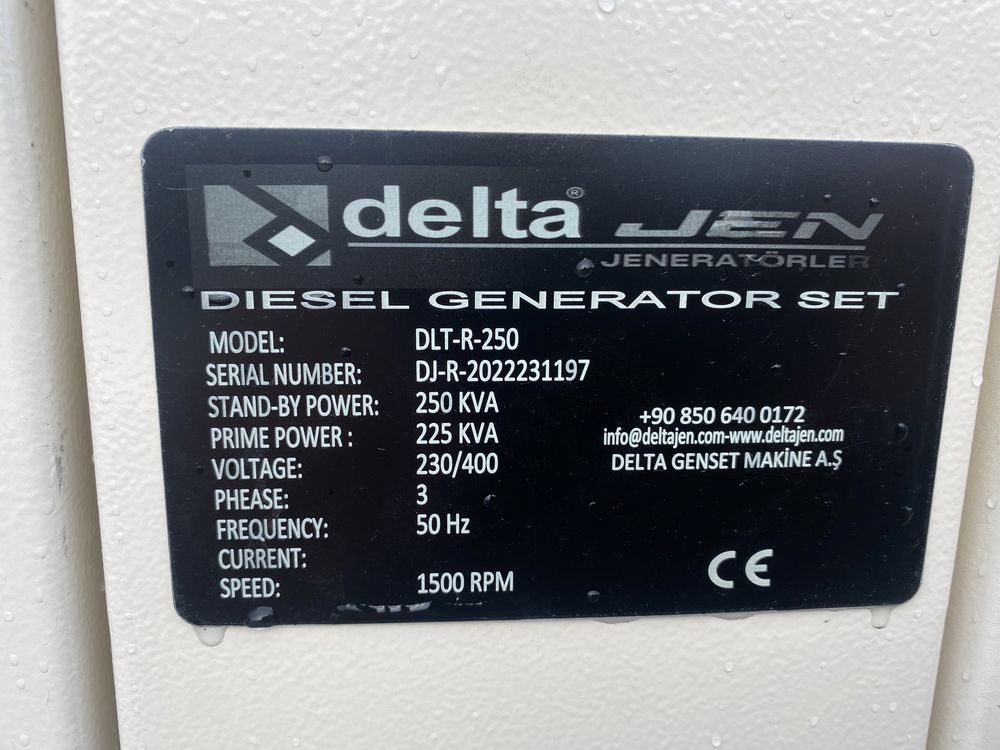 Дизельний генератор 250 kWa