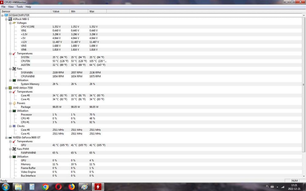 Stary komputer stacjonarny 4GB RAM dysk 320GB 2 systemy