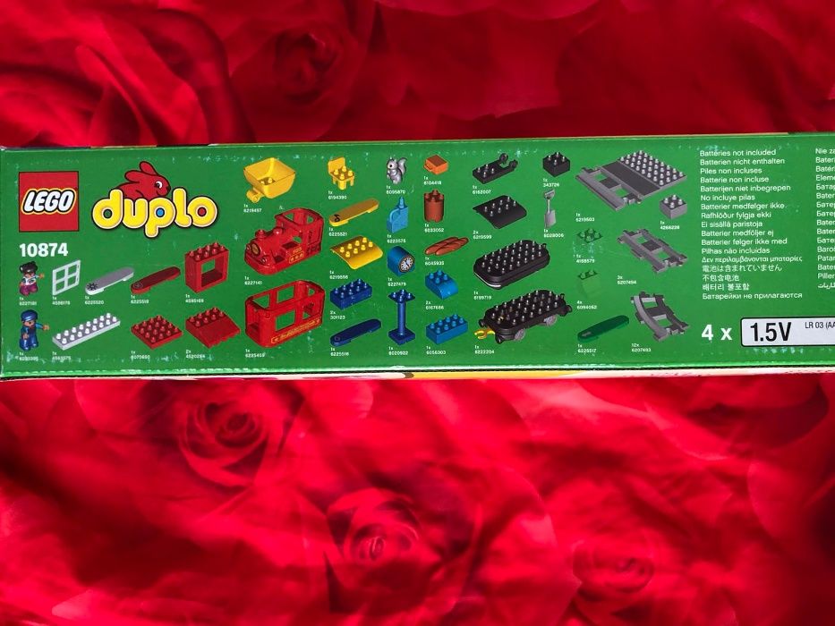 Конструктор LEGO Duplo 10874 Поїзд на паровій тягі, потяг