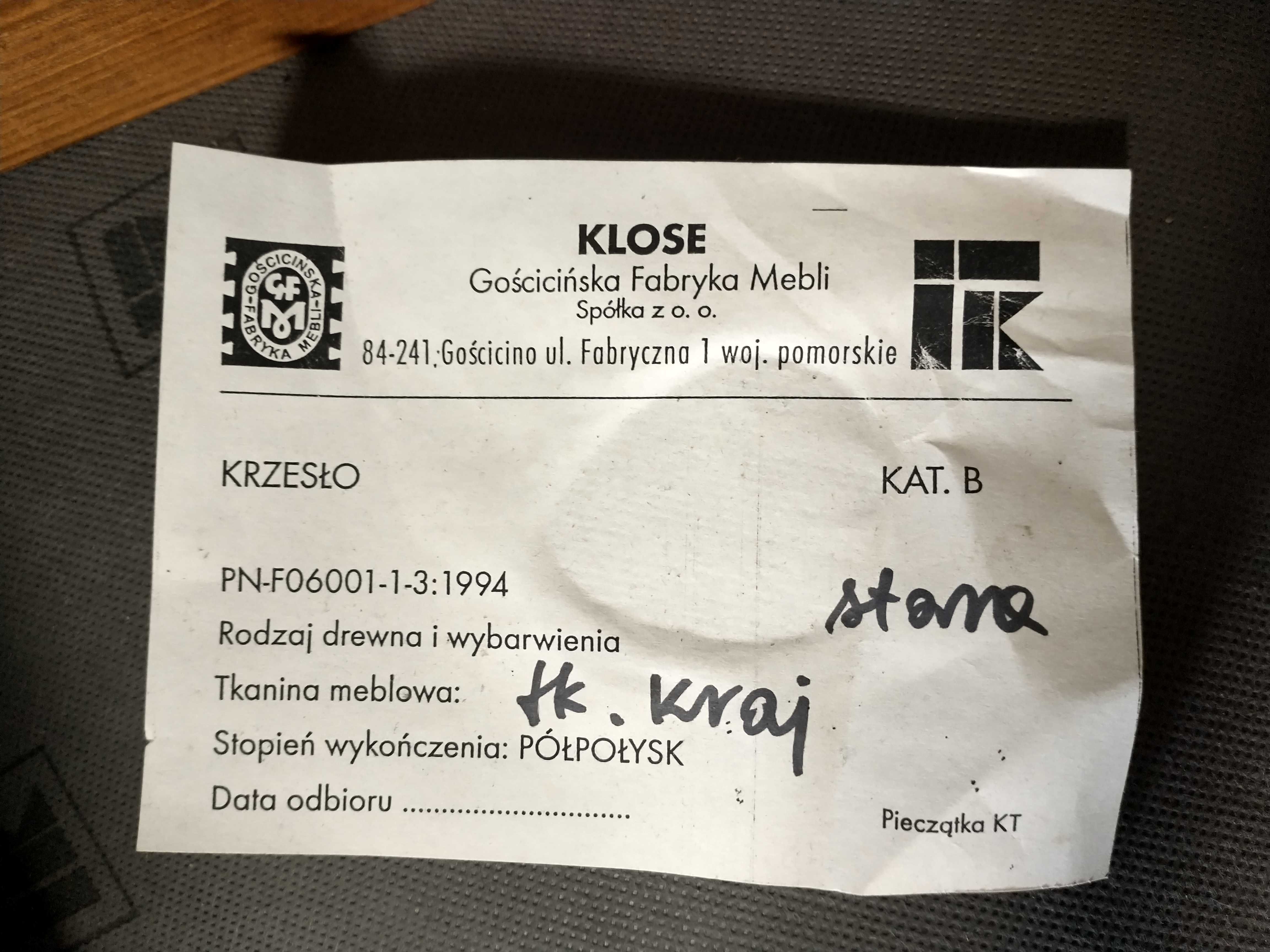 Krzesła 8 szt. KLOSE drewniane tapicerowane