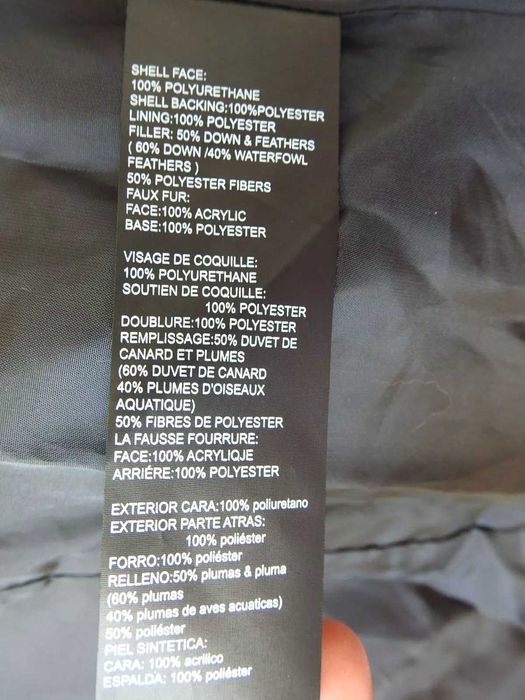 Karl Lagerfeld новое пальто пуховик куртка капюшон S чёрное пух 100%ор