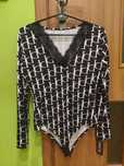 Body damskie czarne koronka