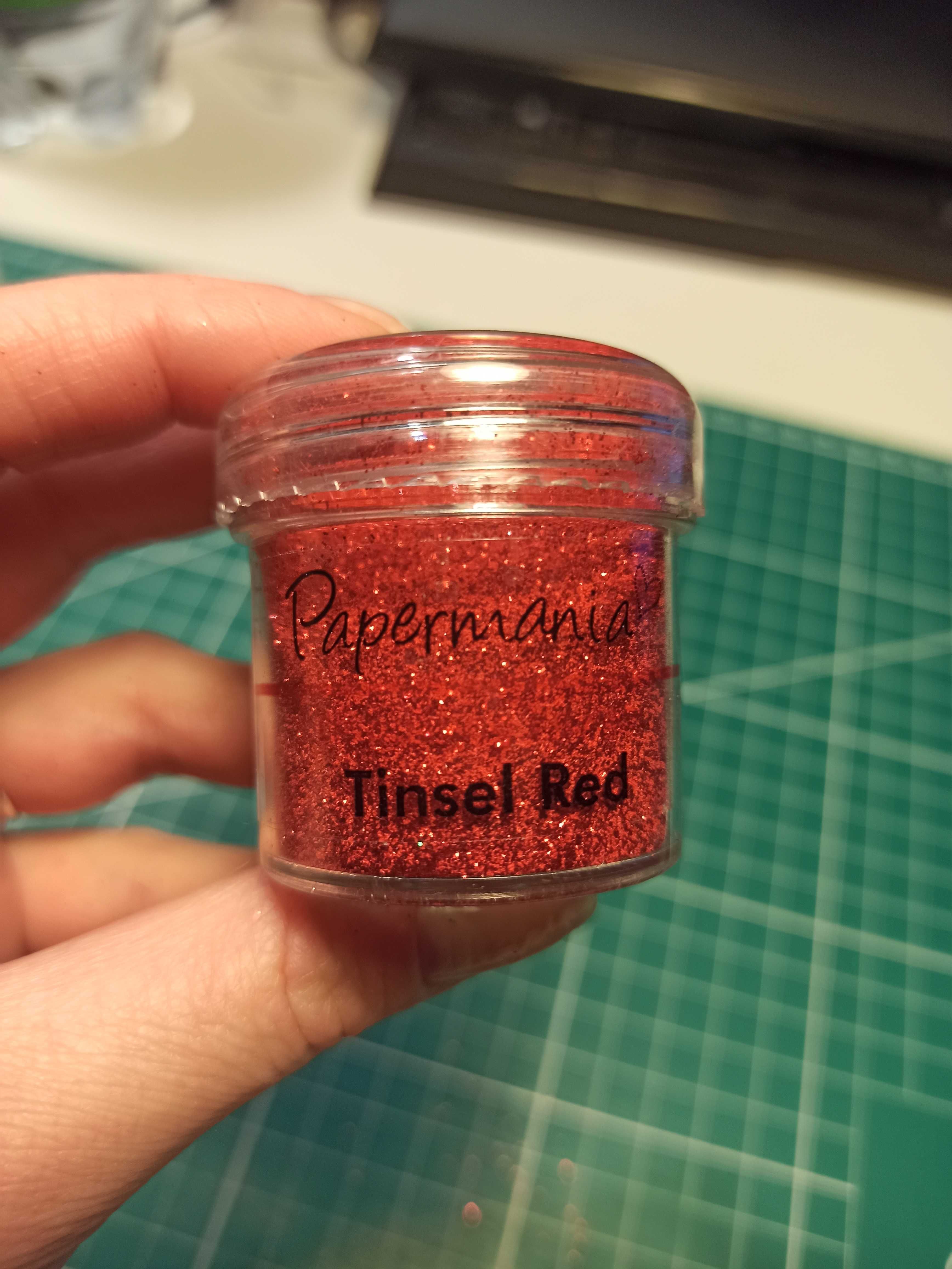 papermania - puder do embossingu tinsel red