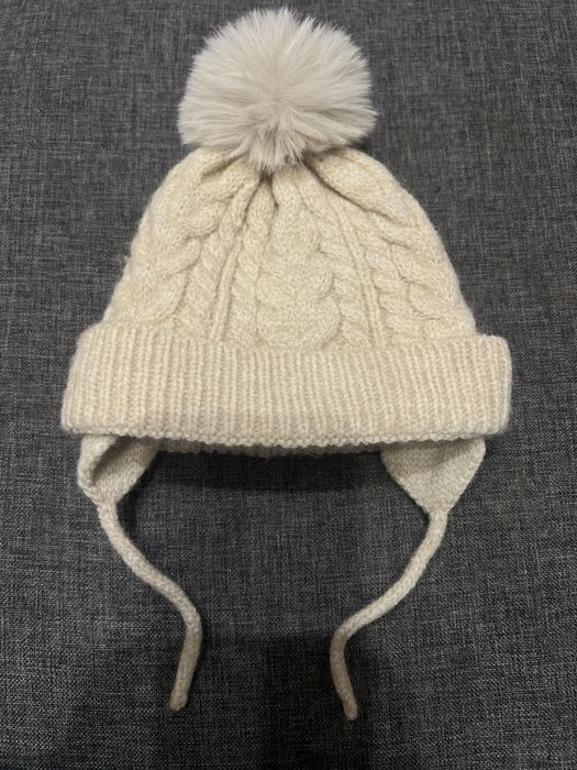 Тепла шапочка на флісі бежева Primark 0 - 6 місяців