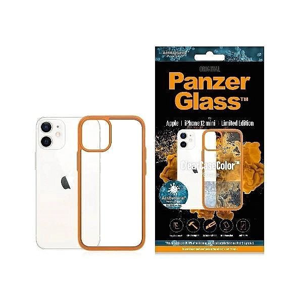Etui PanzerGlass ClearCase na iPhone 12 mini - przezroczysto-pomarańcz