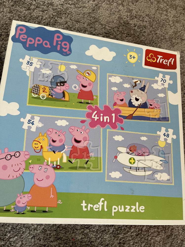 Peppa pig 5 szt maskotki gra puzzle zestaw