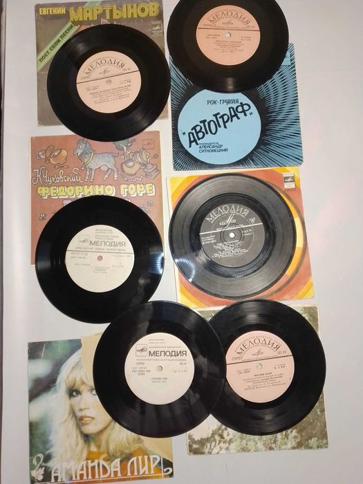 виниловая пластинка ретро песни, опера, детям, обложки, большая, малая