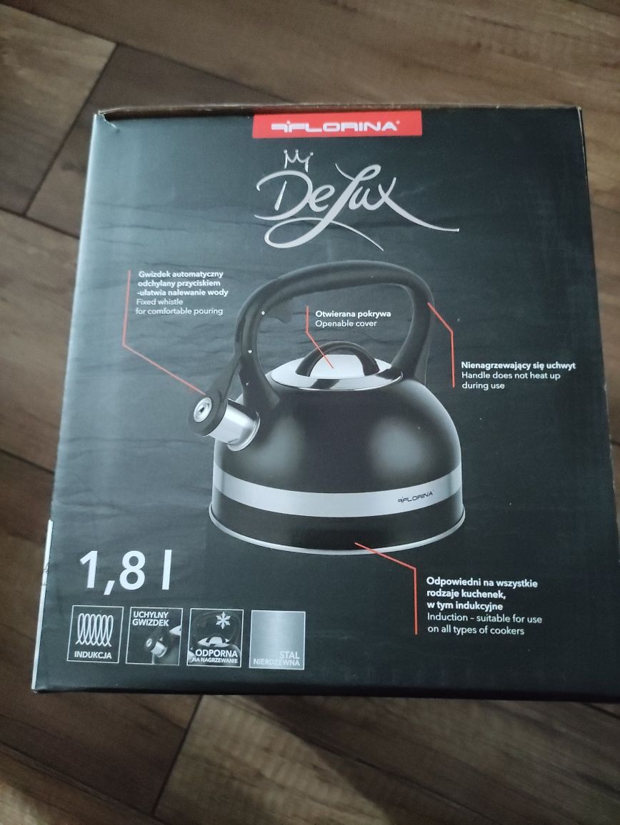 Czajnik de lux czarny 2.8 l