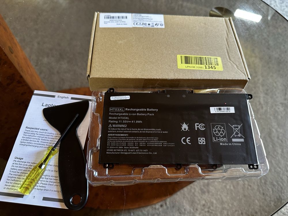 акумуляторна батарея HP HT03XL HSTNN-DB8R 41.9Wh