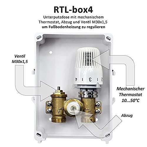 3 sztuki x Zawór do podłogowki RTL ogrzewanie podłogowe rtl-box