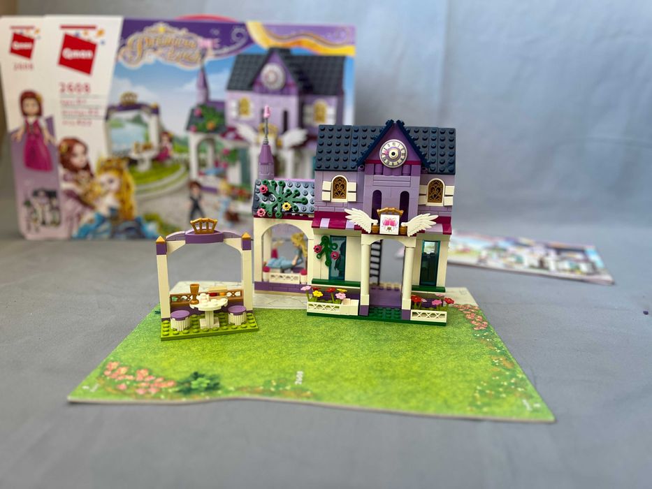 Конструктор Qman 2608 рожева серія, бібліотека, фігурки, 422 дет