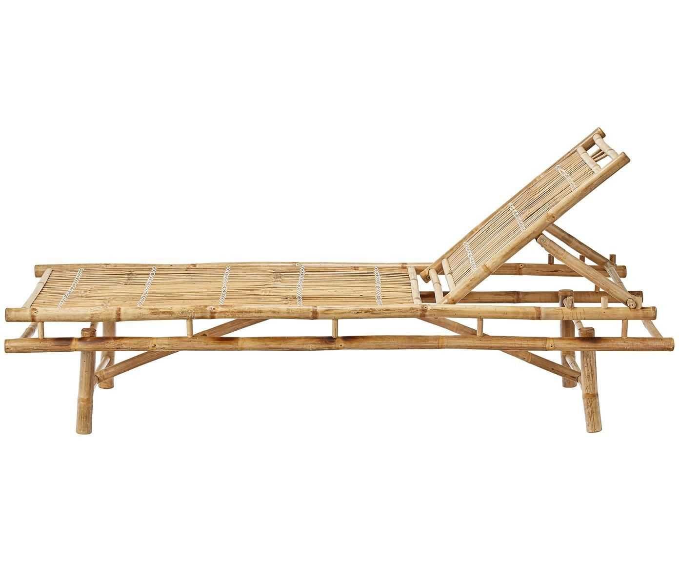 Leżak ogrodowy z drewna bambusowego Mandisa