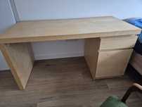 Ikea biurko Malm 140x65 dąb