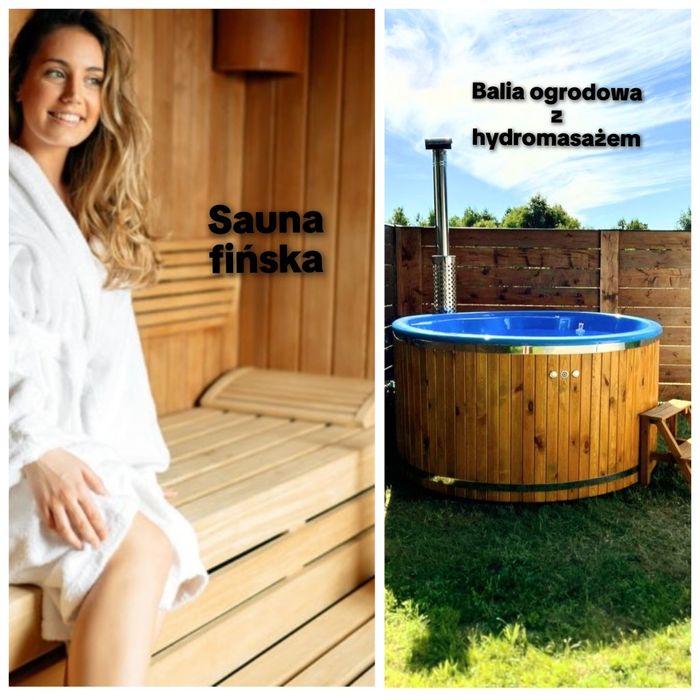 Domki nad morzem , całoroczne domki, balia ogrodowa , Sauna