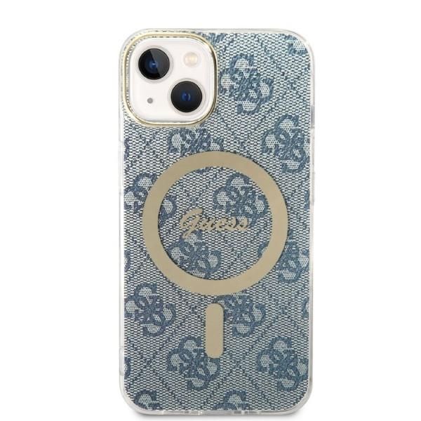 Guess Zestaw Ładowarka Magsafe + Etui Do iPhone 14 6,1" Niebieskie